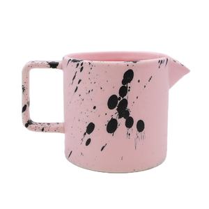 Ensemble de gobelets filtrants à encre <span class=keywords><strong>rose</strong></span> mat avec éclaboussures personnalisées pour café en céramique mouchetée - Product Image 4