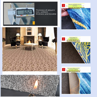 Tapis en boucle de polyester imprimé en 3D sur mesure 4*50m/rouleau, moderne, écologique, résistant à l'usure, fabriqué à la machine pour la maison, le billard, le golf
