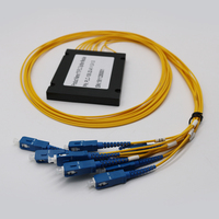 Powtech PLC Splitter ABS kotak 1x64 FTTH serat adaptor