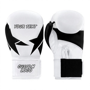 Logo personnalisé gants de boxe meilleure qualité entraînement blanc/noir sac worout gants d'entraînement de combat, sac de sable de boxe mitaines gants - Product Image 1