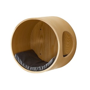 Wandgemonteerd gebogen bord massief houten kattenboom wandklimrek geïntegreerd nest springplank Japans systeem alle seizoenen - Product Image 5