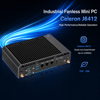 Mini PC industriel J6412 Quad-core 3*Gigabit Ethernet 4*RS232/485 Triple affichage Win10/11 Linux Contrôleur de montage mural VESA