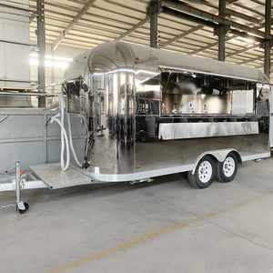 Yemek arabası mobil kahve dondurma römorkları tam donanımlı Airstream mobil Hot Dog Pizza Catering römorkları satılık