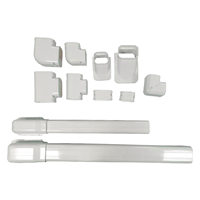 Cache-raccord extérieur en PVC blanc 100*65mm, embout réducteur, cache-tuyau décoratif pour climatiseur et moteurs