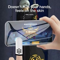 Guantes para Juegos PUBG Mobile, Cubierta de Pantalla Táctil Superconductora Sensible, Dedales de Fibra de Vidrio Plateada Antideslizantes