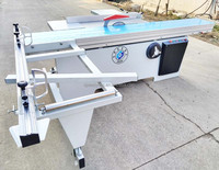 Scie à table coulissante chinoise pour le travail du bois, scie à découper le MDF, machines à scier le bois, machine à découper le bois, scie à table coulissante à double lame