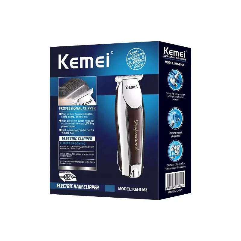 Rechargeable hair trimmer Kemei km 9163 Maquina Electric hair cutting machine Professional Kemei Cordless Hair Clipper