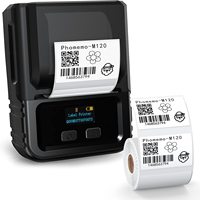 Imprimante d'étiquettes thermiques sans fil portable M120 et imprimante de codes-barres/QR codes 203 dpi, papier 50 mm, pour petites entreprises