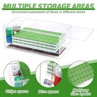 Accessoires et fournitures de Mahjong : Boîte de rangement personnalisée en acrylique pour tuiles de Mahjong américain avec design coulissant