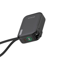 Miccell - Bancos de Energía Portátiles PD de 45 W y 20000 mAh con Cable Trenzado de Carga Rápida Tipo C, Enchufe de CA de 220 V para Teléfonos y Relojes