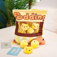 Ruunjoy nouveauté Kawaii en peluche un sac de collation pouding chien en peluche oreiller créatif beau jouet 35*45cm personnalisé