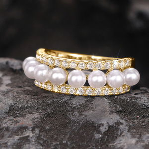 Curved <b>Ring</b> for Women Bead Detail Design Daily Wear Finger <b>Ring</b> - Product Image 3
