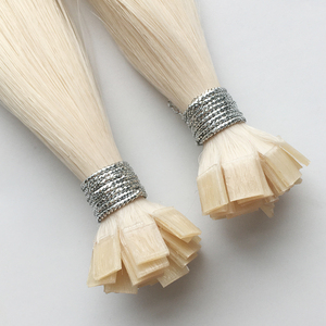 Prix de gros Haiyi <span class=keywords><strong>Cheveux</strong></span> humains vierges russes double trame à pointe plate, confortables, peu apparents et sans nœuds - Product Image 5