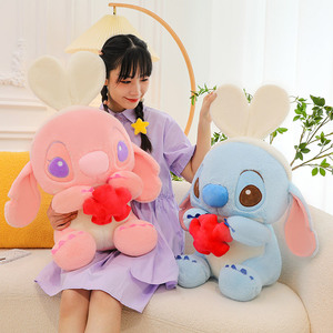Peluche de Flor Súper Suave Cosido - Muñeco Grande de <span class=keywords><strong>Lilo</strong></span> & Stitch con Relleno de Algodón PP, Lindo Compañero para Abrazar y Almohada - Product Image 3