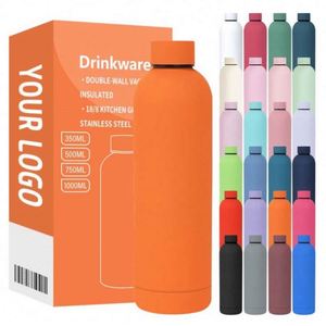 Bouteilles isothermes à double paroi avec logo personnalisé, 350 ml, 500 ml, petite ouverture, en acier inoxydable, bouteille d'eau de sport pour les voyages - Product Image 2