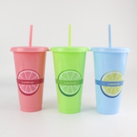 Gobelets en plastique réutilisables avec pailles et couvercles : Gobelets isothermes de 16 oz pour café glacé, gobelets de voyage à paillettes pour enfants