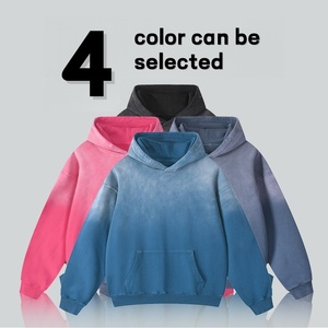 Felpe da Uomo con Cappuccio 420G Lavaggio ad Acqua <span class=keywords><strong>Abbigliamento</strong></span> Uomo Vintage - Felpa con Cappuccio Oversize Autunno/Inverno Personalizzata Colore Sfumato - Product Image 1