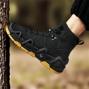 High Top Fashion Outdoor Hiking <b>Boots</b>, Desert Colored Workwear <b>Boots</b>, Anti slip and Wear-resistant Martin <b>Boots</b> - Product Image 5