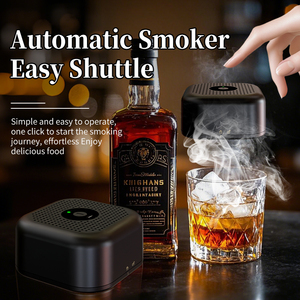 Ensemble <span class=keywords><strong>de</strong></span> fumoir à whisky et cocktails MJ Electric Classic Wood avec kit d'infusion pour utilisation à domicile - Product Image 2