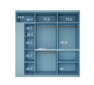 <span class=keywords><strong>Armadio</strong></span> Moderno per Camera da Letto dei Ragazzi, per Piccoli Appartamenti, Porta Singola fino al Soffitto, Blu, Grande Capacità, <span class=keywords><strong>Cabina</strong></span> <span class=keywords><strong>Armadio</strong></span> Personalizzabile - Product Image 6