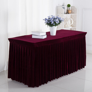 Mantel de Mesa de Conferencia Moderno Tejido YiMing TC5 al por Mayor, Tela para Mantel 100% Poliéster Resistente al Aceite, Personalizable, Cuadrado, Rojo - Product Image 3