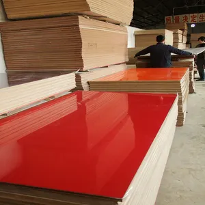 18mm 16mm 12mm 9mm यूवी उच्च चमक melamine का सामना करना पड़ा यूवी mdf बोर्ड पैनल फर्नीचर के लिए प्लाईवुड