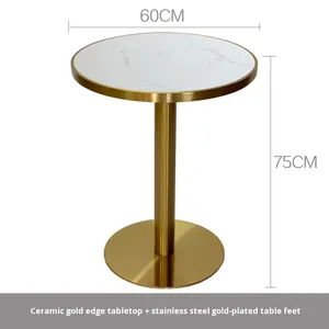 Ánh sáng sang trọng đơn giản bàn đá phiến đàm phán tiếp tân gỗ kiểu phương Tây cho các nhà hàng phương Tây cửa hàng trà sữa cửa hàng tráng miệng làm đẹp - Product Image 3