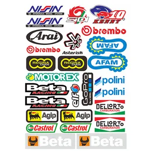 helm decals sponsors Suppliers-Motocross Enduro Stickers Mx Bike Motorhelm Sponsor Ras Logo Decals A4 Size