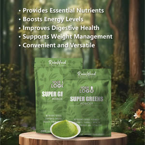 תווית מותאמת אישית אבקת ירוק גלם אבקת סופר-מזון אורגני supds ירוק תערובת סופר ירקות - Product Image 2