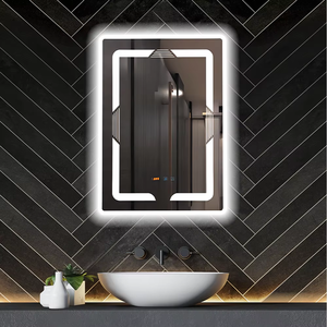 <span class=keywords><strong>Miroir</strong></span> de salle de bain rectangulaire moderne personnalisé YIDA, nouveau modèle, avec éclairage LED, montage mural, commande tactile, lumières tricolores, <span class=keywords><strong>miroir</strong></span> argenté - Product Image 4