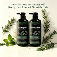 Sampo Organik Rosemary Mint Label Pribadi untuk Pertumbuhan Rambut, Menyegarkan, dan Anti Ketombe