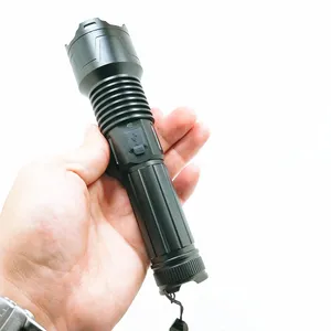Powerful Waterproof Zoomable Rechargeable XHP70 LED Emergency 5 Modes Power display Tactical Flashlight Torch Self Defensive