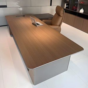 <span class=keywords><strong>Bureau</strong></span> de direction moderne haut de gamme en forme de L, en MDF, avec armoire de rangement, mobilier de <span class=keywords><strong>bureau</strong></span> intelligent pour directeur général - Product Image 2