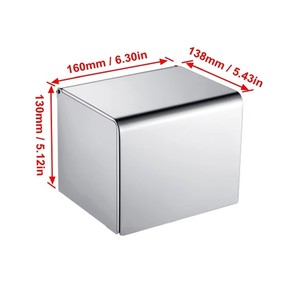 <span class=keywords><strong>JOIE</strong></span> ที่ใส่กระดาษสแตนเลสติดผนังทรงสี่เหลี่ยม, ที่ใส่กระดาษชำระสำหรับห้องน้ำทรงสี่เหลี่ยมผืนผ้า304ทันสมัยการจัดระเบียบที่บ้านอย่างโฉบเฉี่ยว - Product Image 6