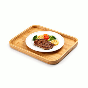 Plateau de service japonais en bambou, design minimaliste multifonctionnel, pour usage en restaurant - Product Image 3