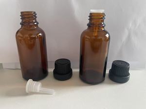 Flacon compte-gouttes en verre ambré de qualité supérieure, 1 oz, 10 ml, 15 ml, 20 ml, 30 ml, 50 ml, avec bouchon antivol et compte-gouttes intégré - Product Image 6