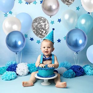 60Pcs 12 Inch Kim Loại Màu Xanh Bạc Bóng Bay Chrome Màu Xanh Trắng Bóng Bé Trai Bé Tắm Bạc Bóng Bay Long Lanh Confetti Globos - Product Image 3