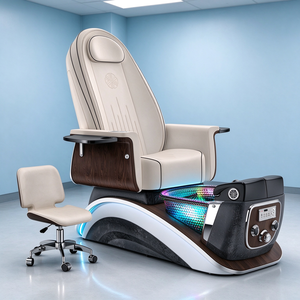 Luxury Spa <b>Pedicure</b> Chair With LED Light Crystal <b>Bowl</b> Massage Function Salon Foot Spa Chair For Nail Beauty Shop With Technician - Product Image 6