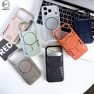 Custodia Magnetica Multicolore in PC e Metallo <span class=keywords><strong>Laccato</strong></span>, Traspirante, Anti-Impronta, con Dissipazione del Calore per iPhone 13 14 15 16 17 Pro - Product Image 2