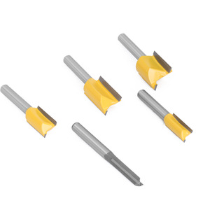 Straight Cut Carbide Tipped Router Bits 1/4 In Shank Woodworking Milling <b>Cutter</b> Set For Routing And <b>Edge</b> Trimming - Product Image 1