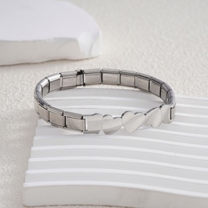 Bracelet à breloques italien tendance AliExpress pour femme, en acier inoxydable 9 mm, accessoires de mode DIY pour cadeau - Product Image 4
