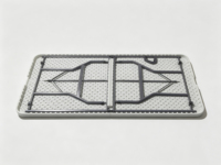 Table pliante portable en plastique blanc pour le camping en plein air et les banquets