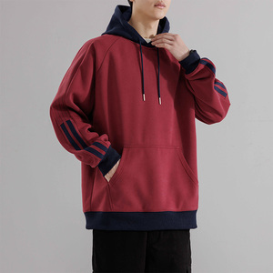 Pull à capuche de haute qualité hommes printemps et automne nouvelle marque lâche contraste manteau à capuche garçons automne sauvage sport manteau cool - Product Image 6