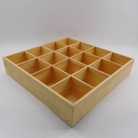Boîte à plateaux en bois pour compartiments artisanaux Boîtes divisées en bois de bureau