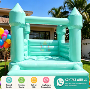 <span class=keywords><strong>Castillo</strong></span> Inflable Comercial de PVC Mini Blanco y Verde, <span class=keywords><strong>Castillo</strong></span> Inflable para Bodas con Piscina de Pelotas para <span class=keywords><strong>Alquiler</strong></span> en Fiestas - Product Image 4
