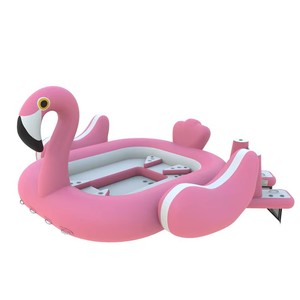 Meilleur prix pour l'île gonflable Flamingo, bateau flottant remorquable, location d'île, Flamingo gonflable, installations de divertissement - Product Image 6