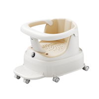 Chaise de bain et siège de douche réglables en PP souple pour bébé avec ventouses pour utilisation sur les toilettes, baignoire sécurisée pour le lavage des cheveux des enfants