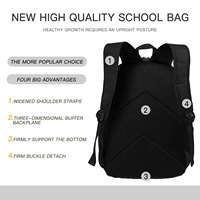 Ensemble de sacs à dos géométriques 3-en-1 pour enfants, multifonctionnel, respirant, imperméable, sac d'école pour étudiants, sac à lunch, trousse à crayons, fermeture éclair, écologique