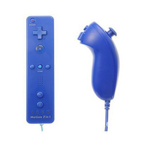Manette sans fil 2 en 1 2,4 GHz avec télécommande Nunchuck pour Wii U avec moteur de vibration