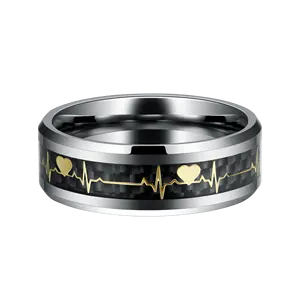 Fashion Honorable man's jewelry with tungsten carbide for gift, engagement, date, wedding